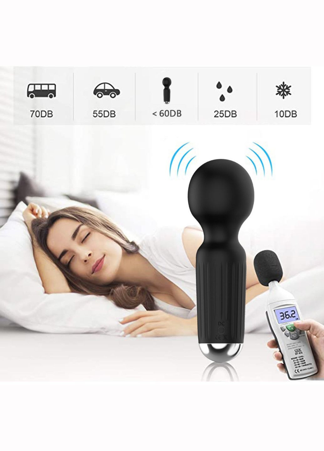 Компактный вибратор-микрофон для точечной стимуляции No Brand (341305851)