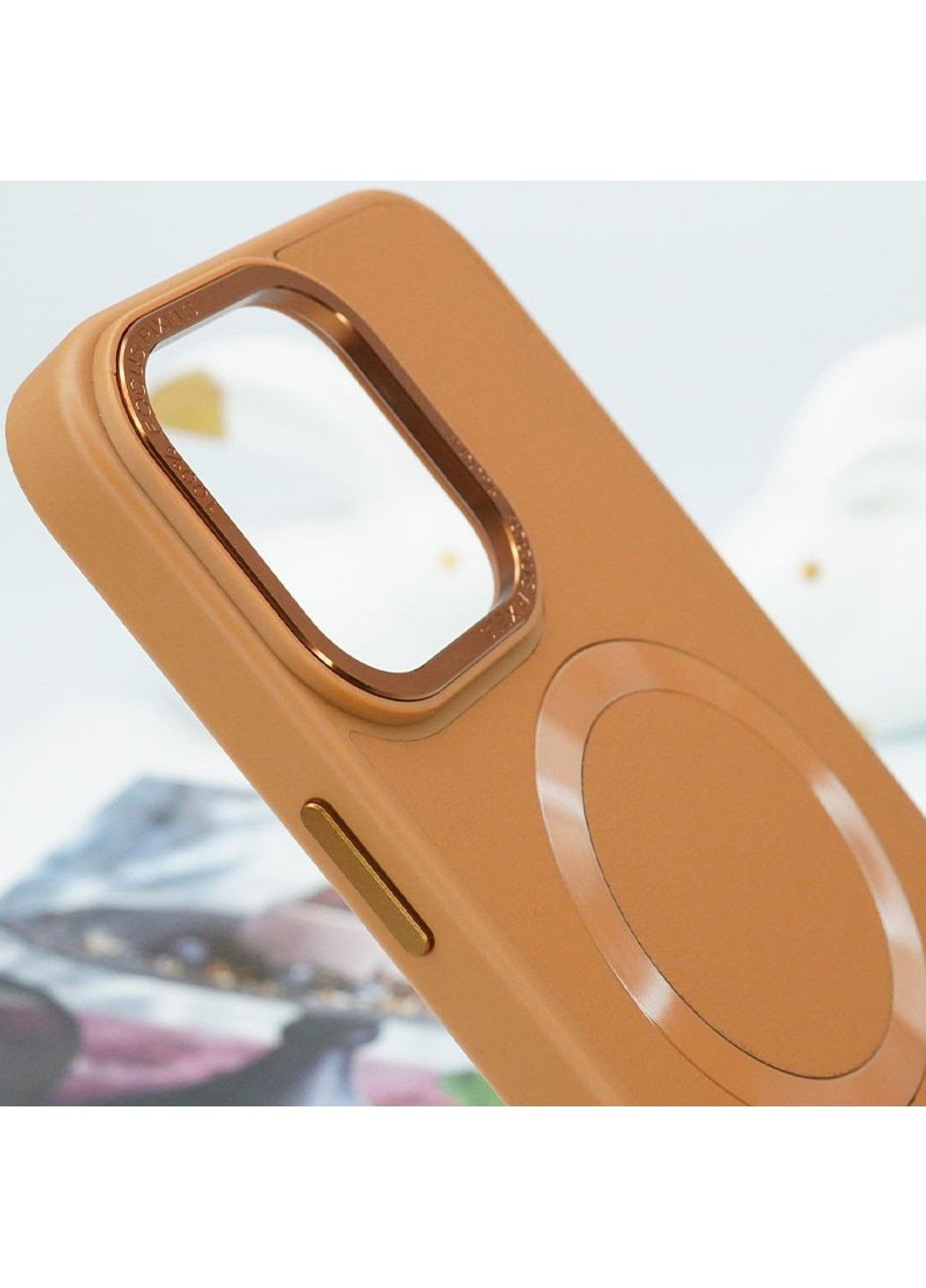 Кожаный чехол Bonbon Leather Metal Style with MagSafe для Apple iPhone 14 Pro (6.1") Epik (292005068)