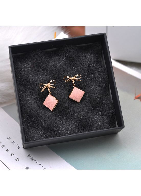 Серьги/сережки-гвоздики с бантиками, нежные «Eisa» (розовый) China (366874677)