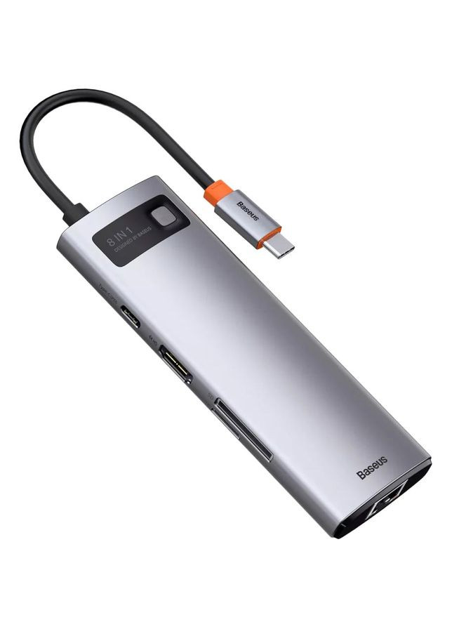 Док-станція Metal Gleam Series 8-in-1 Gray (31939) Baseus (306581913)