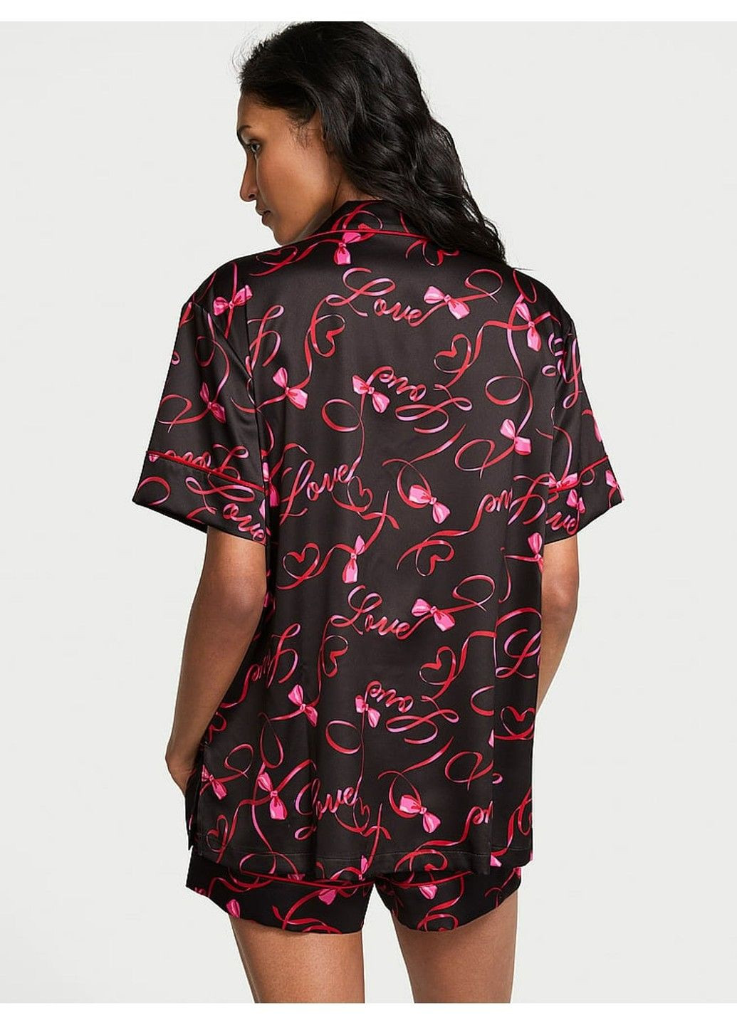 Красная всесезон пижама с шортиками victoria's secretglazed satin short pajama set new Victoria's Secret