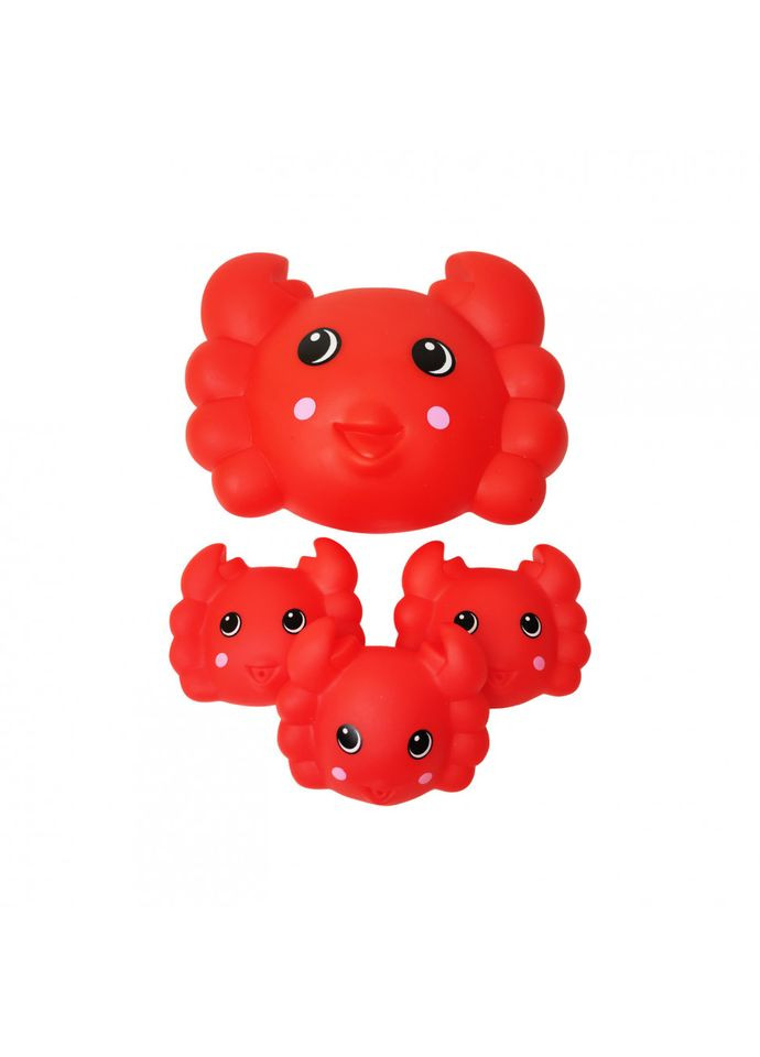 Пищалка Гумова тварина B-331 4 шт в сітці Краб Bambi (308997022)