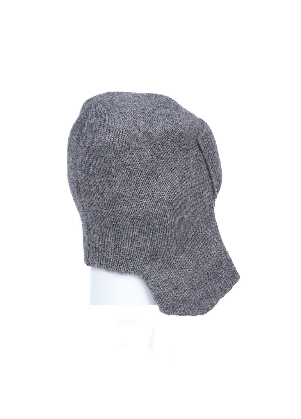 Шапка ушанка женская вискоза с ангорой серая ЛУЗ LuckyLOOK 886-926 (352690877)