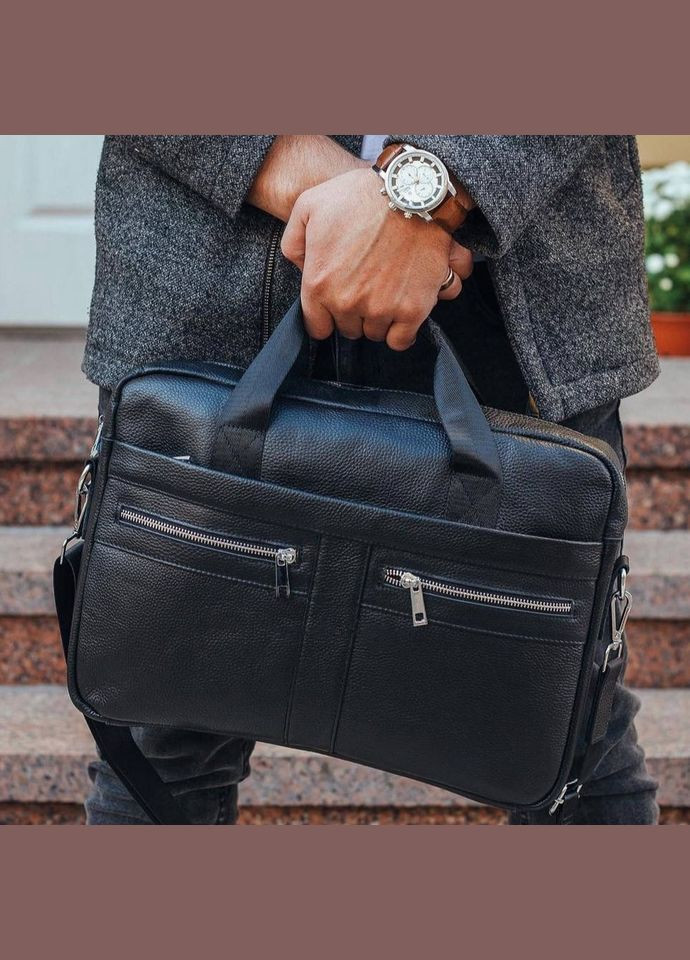 Мужская сумка для ноутбука и документов черная SK N8256 Tiding Bag (341309387)