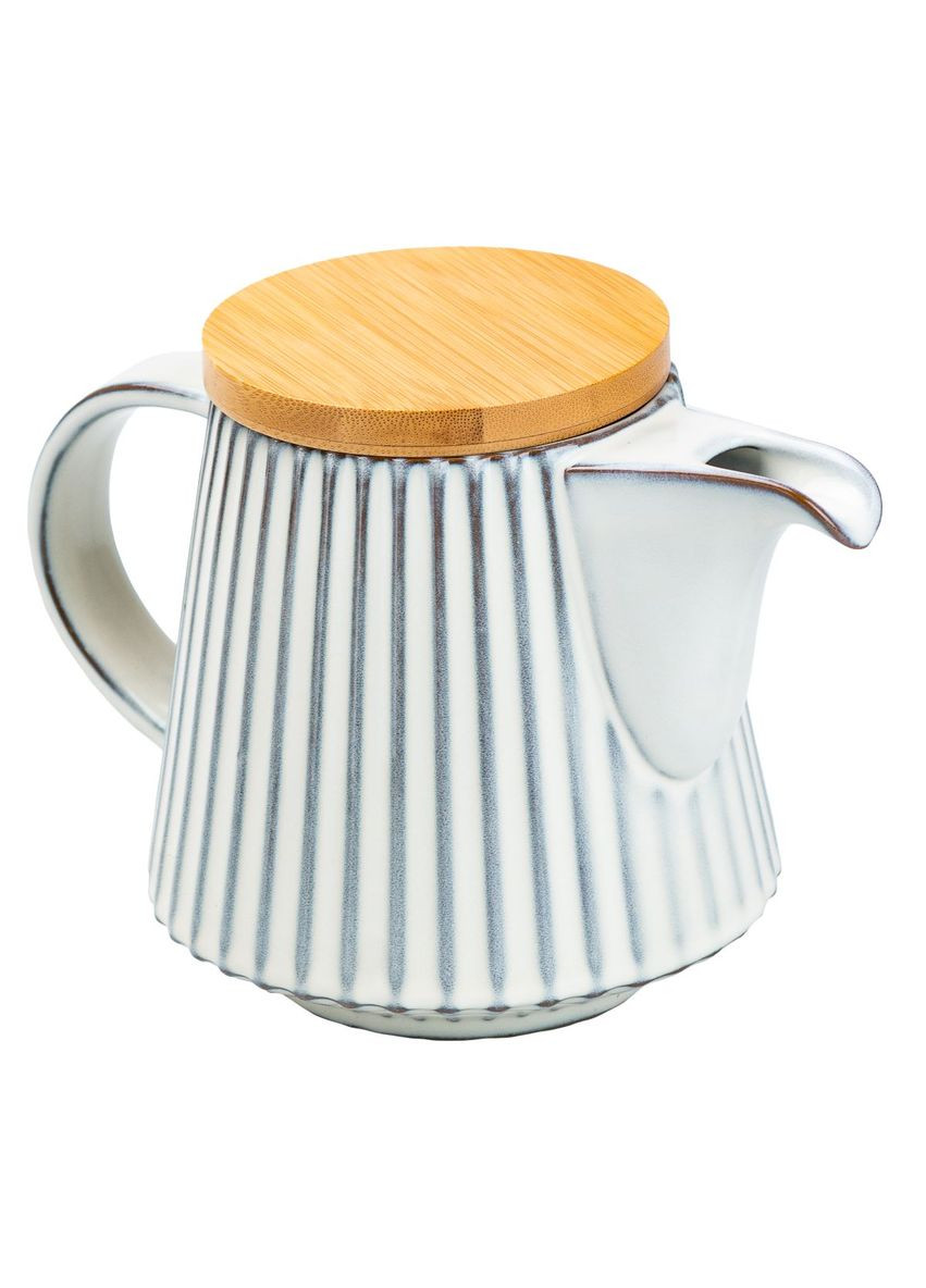 Чайник для заварювання 850 мл керамічний з бамбуковою кришкою Білий HP7211W TS Kitchen (321997779)