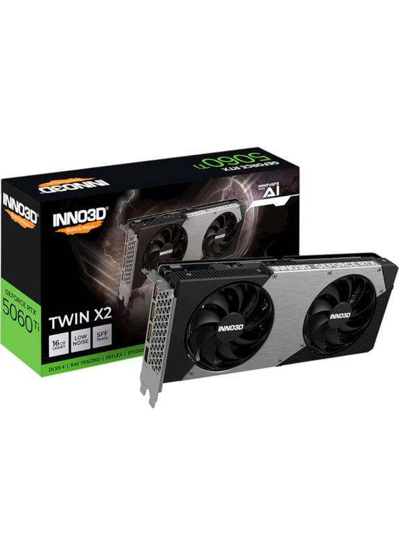 Відеокарта GeForce RTX5060 Ti 16GB 128Bit 2407/28000MHz TWIN X2 (N506T2-16D7-191073N) Inno3D (345562646)