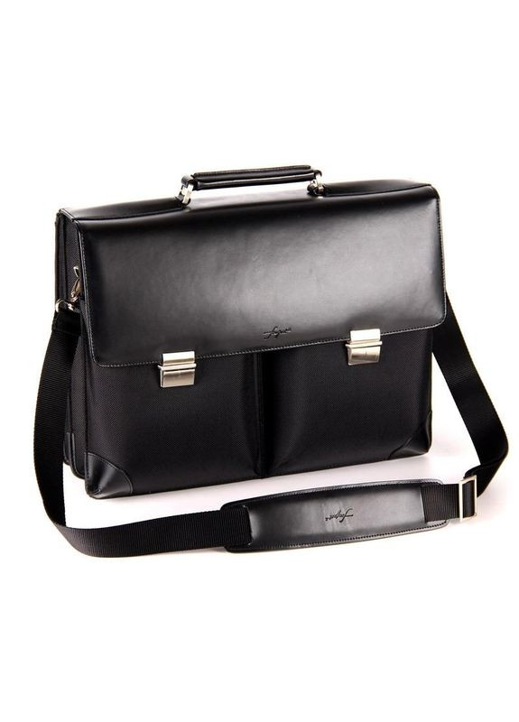 Портфель для ноутбука 15.6" NBC1001B, Black, ультрапрочный нейлон 1680 Den, ручка и отделка из высококачественной кожи Fouquet (315143968)