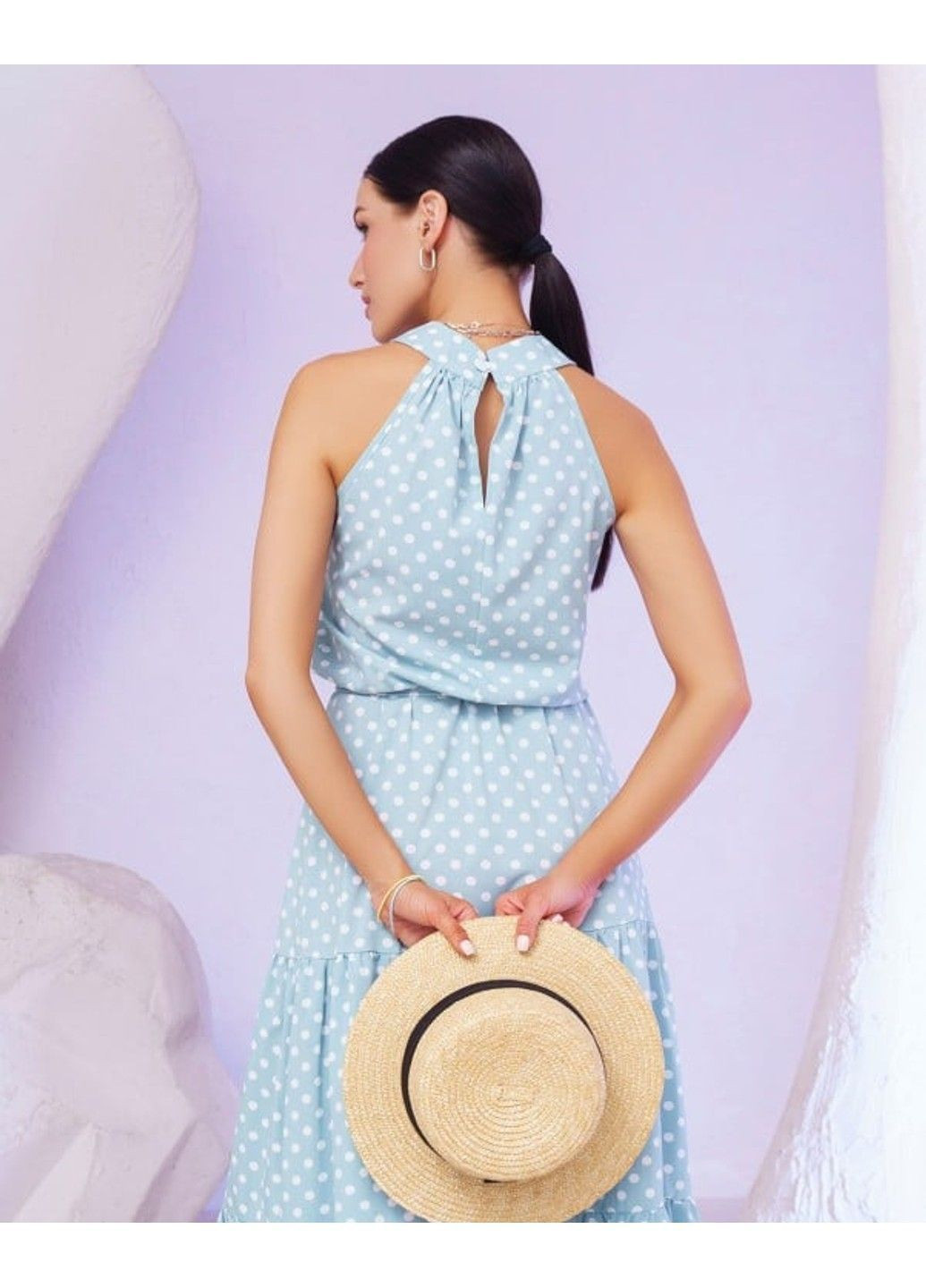 М'ятна повсякденний сукня sa-406 м'ятний ISSA PLUS