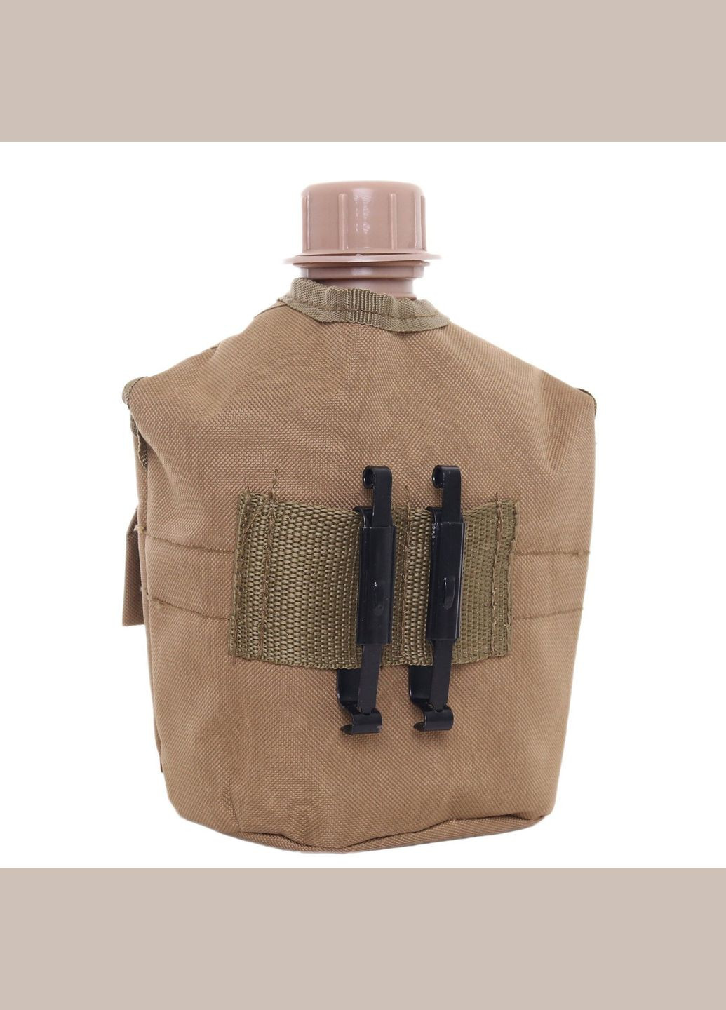 Фляга пластиковая US 1L с котелком Coyote No Brand (315882023)