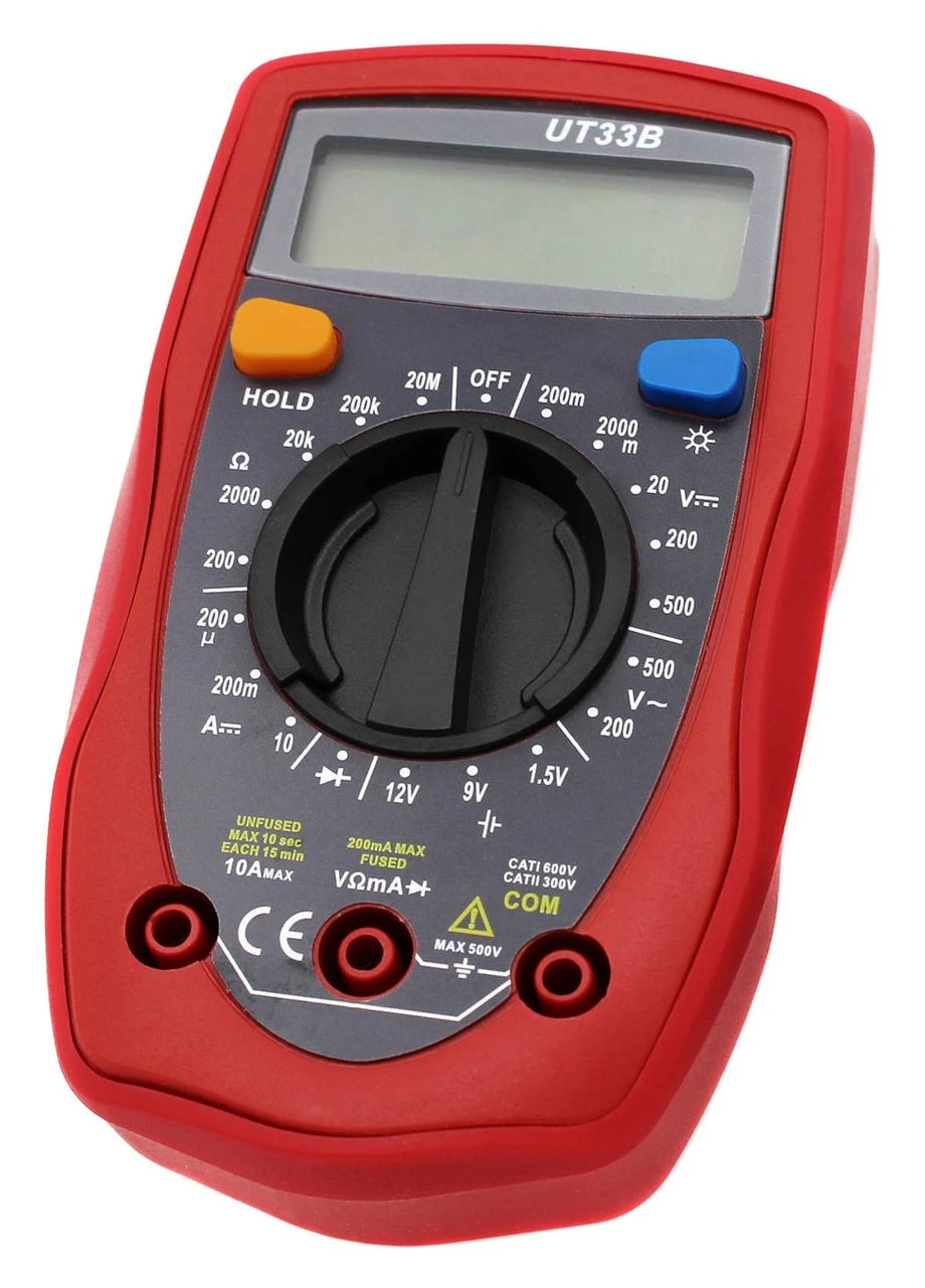 Цифровий мультиметр-тестер RIAS UT33B зі щупами Red (7_01354) Digital (395879514)