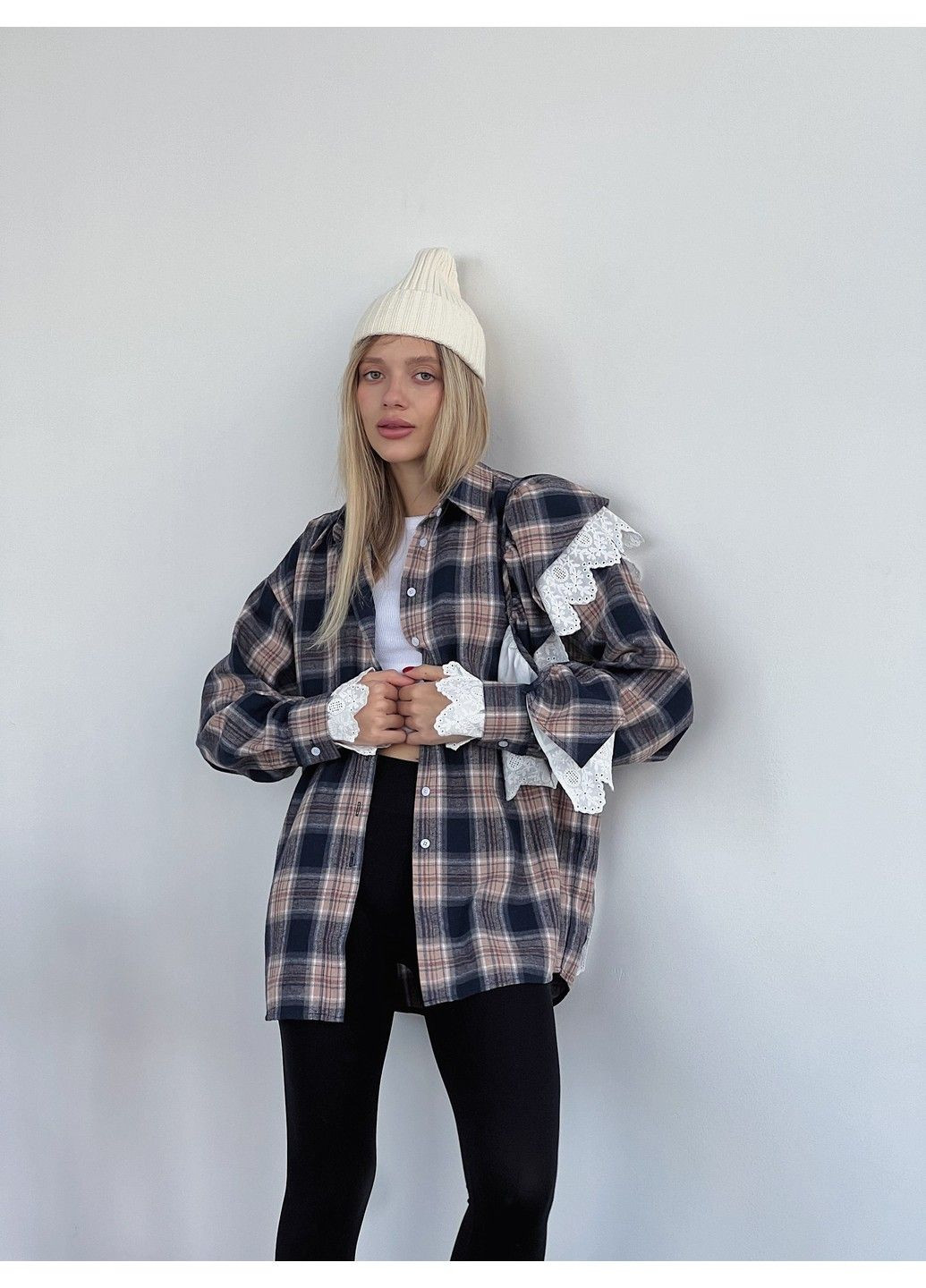 Серая рубашка No Brand