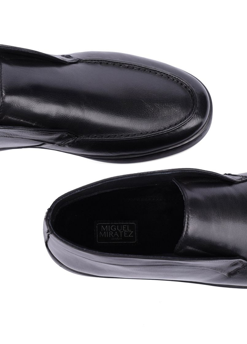 Черные осенние мужские ботинки 588dh-95-1r черная кожа Miguel Miratez