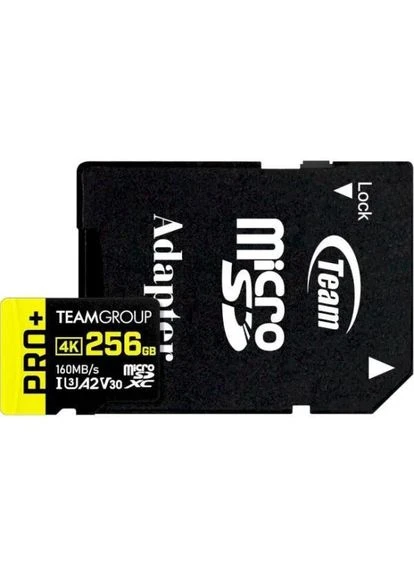 Карта памяти Pro+ microSDXC 256GB UHS-I/U3 Class 10 (TPPMSDX256GIA2V3003) Team (393108041)