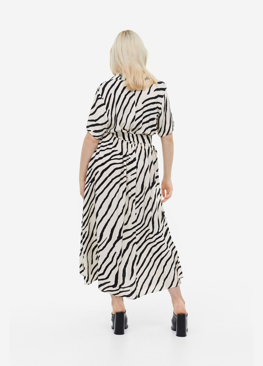 Комбинированное повседневный платье H&M зебра