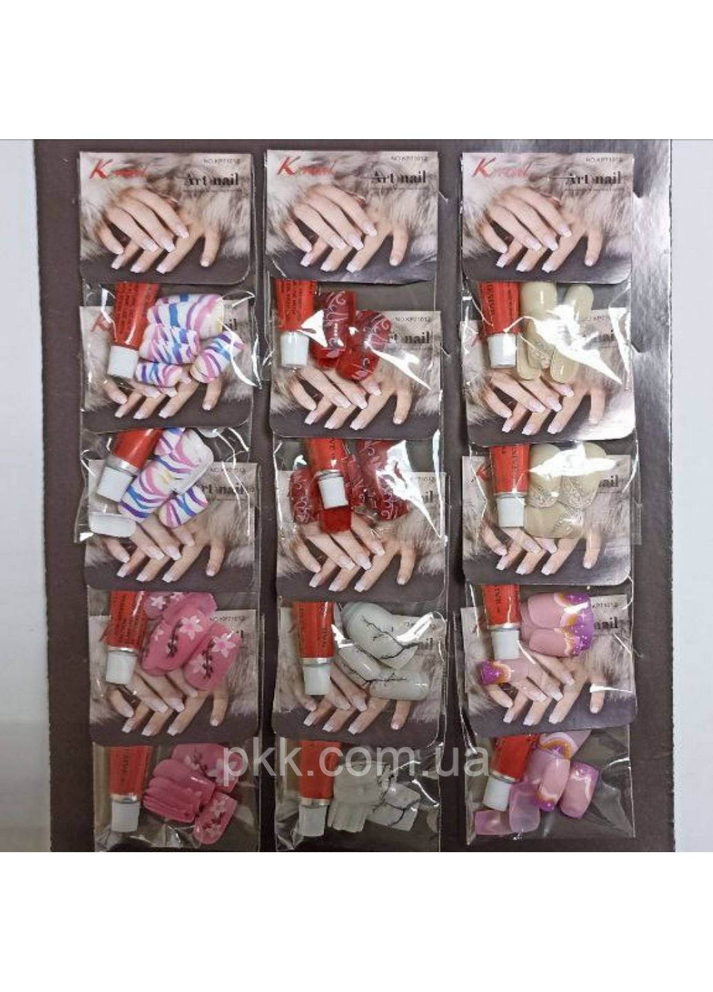 Ногти накладные Art Nail Natural цветные с рисунком упаковка № 006 No Brand (292577159)