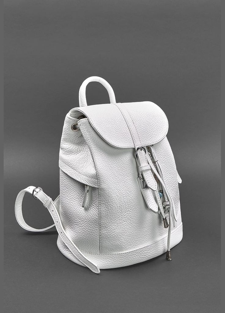 Шкіряний жіночий рюкзак Олсен білий (A-027183) BlankNote (330144366)
