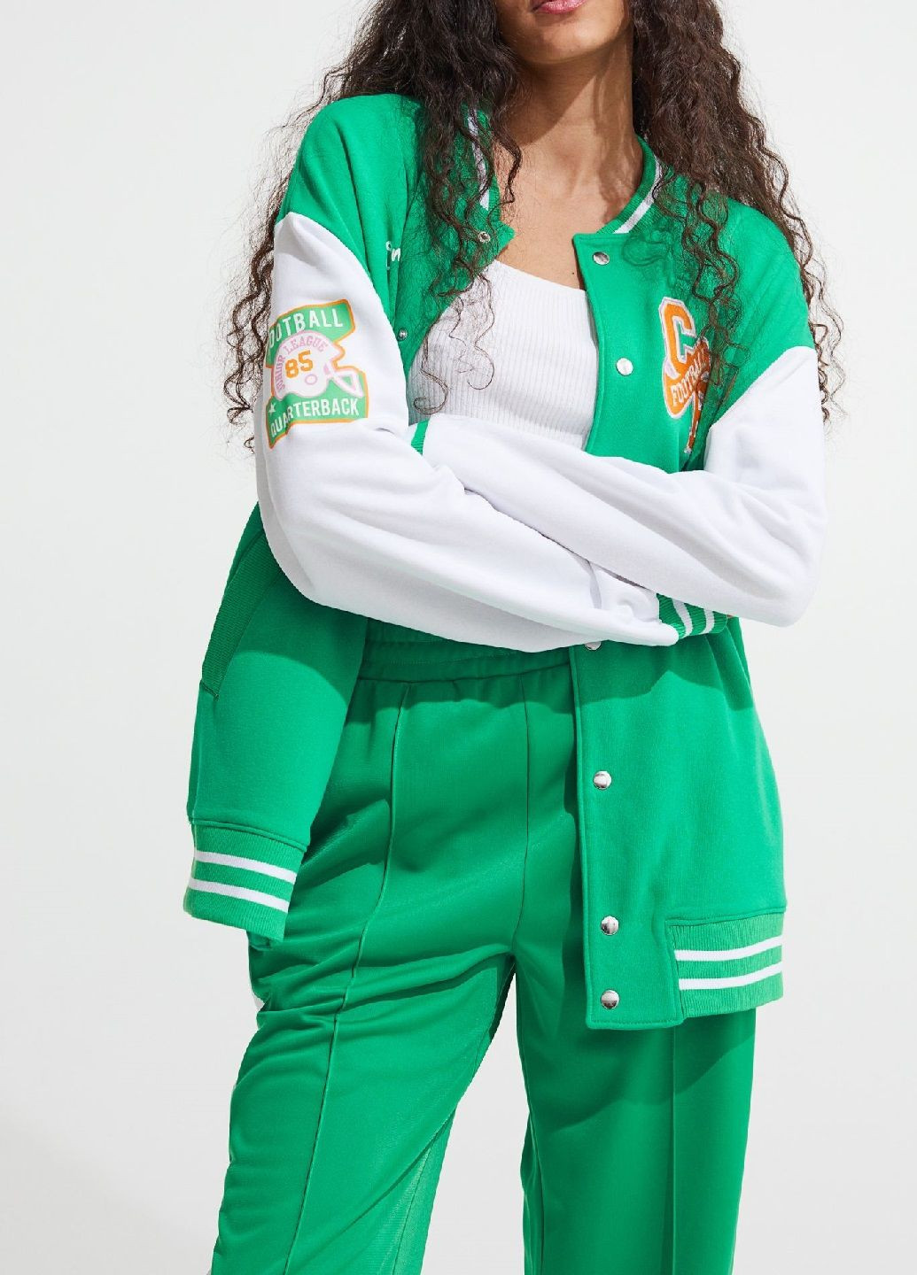 Зелена демісезонна куртка H&M