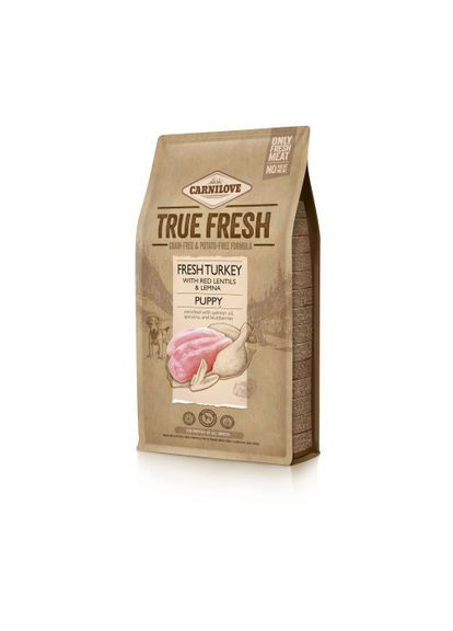 Корм сухой для щенков True Fresh Turkey Puppy с индейкой, 1,4 кг Carnilove (322875143)