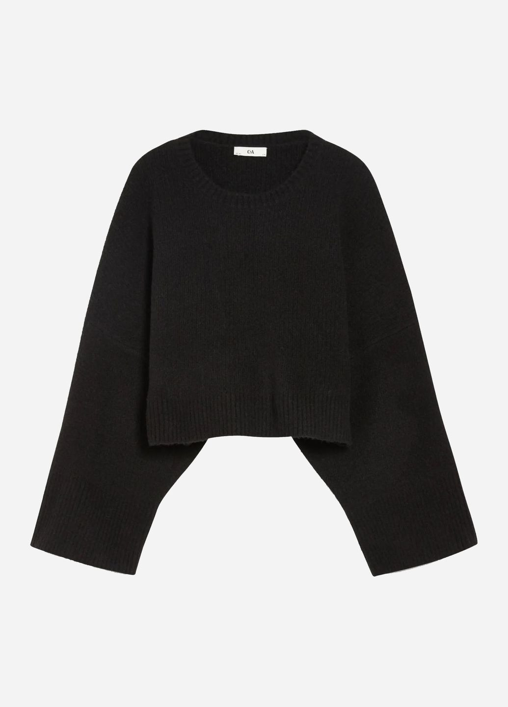Черный демисезонный свитер оверсайз с шерстью C&A
