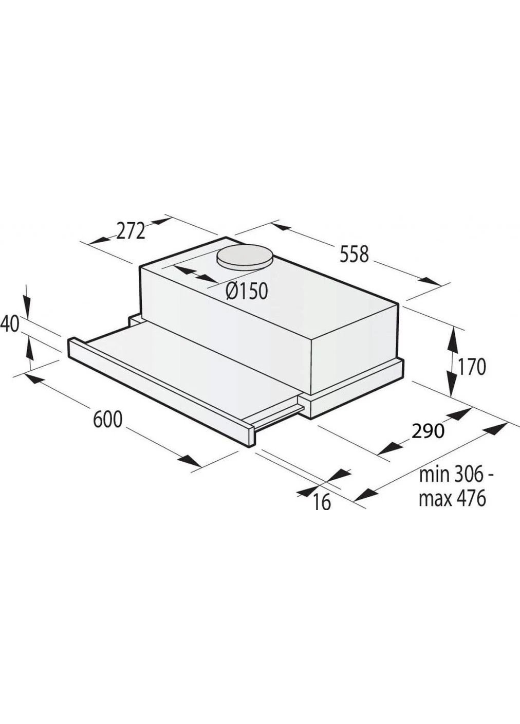 Вытяжка кухонная TH62E4X Gorenje (390930423)