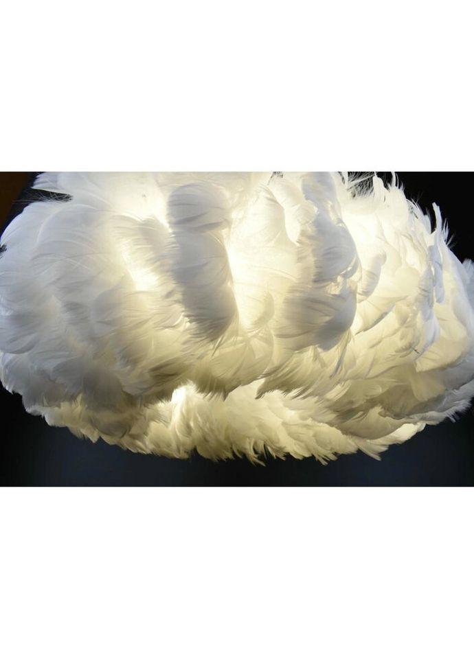 Люстра підвісна з пір'ям на 6 лампочок 26045 Білий 40-90х50х50 см. Sunnysky (335975248)