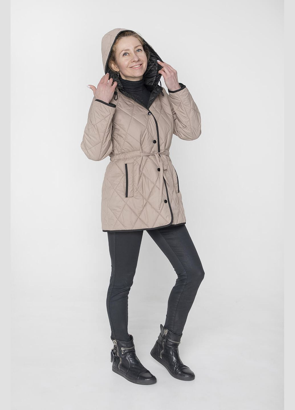 Бежевая демисезонная куртка демисезонная женская "катрина" MioRichi