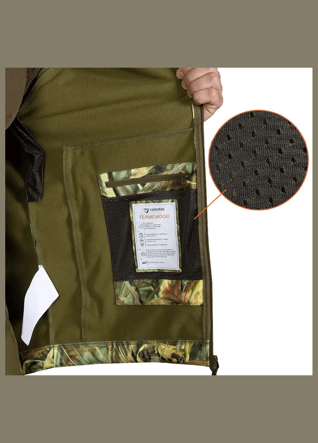 Комбинированная демисезонная куртка rubicon cane Camotec