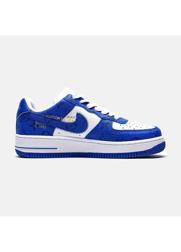 КРОСІВКИ ЖІНОЧІ NIKE LOUIS VUITTON X AIR FORCE 1 LOW BLUE НАЙК ДАКБУТ No Brand білі демісезони (368862209)
