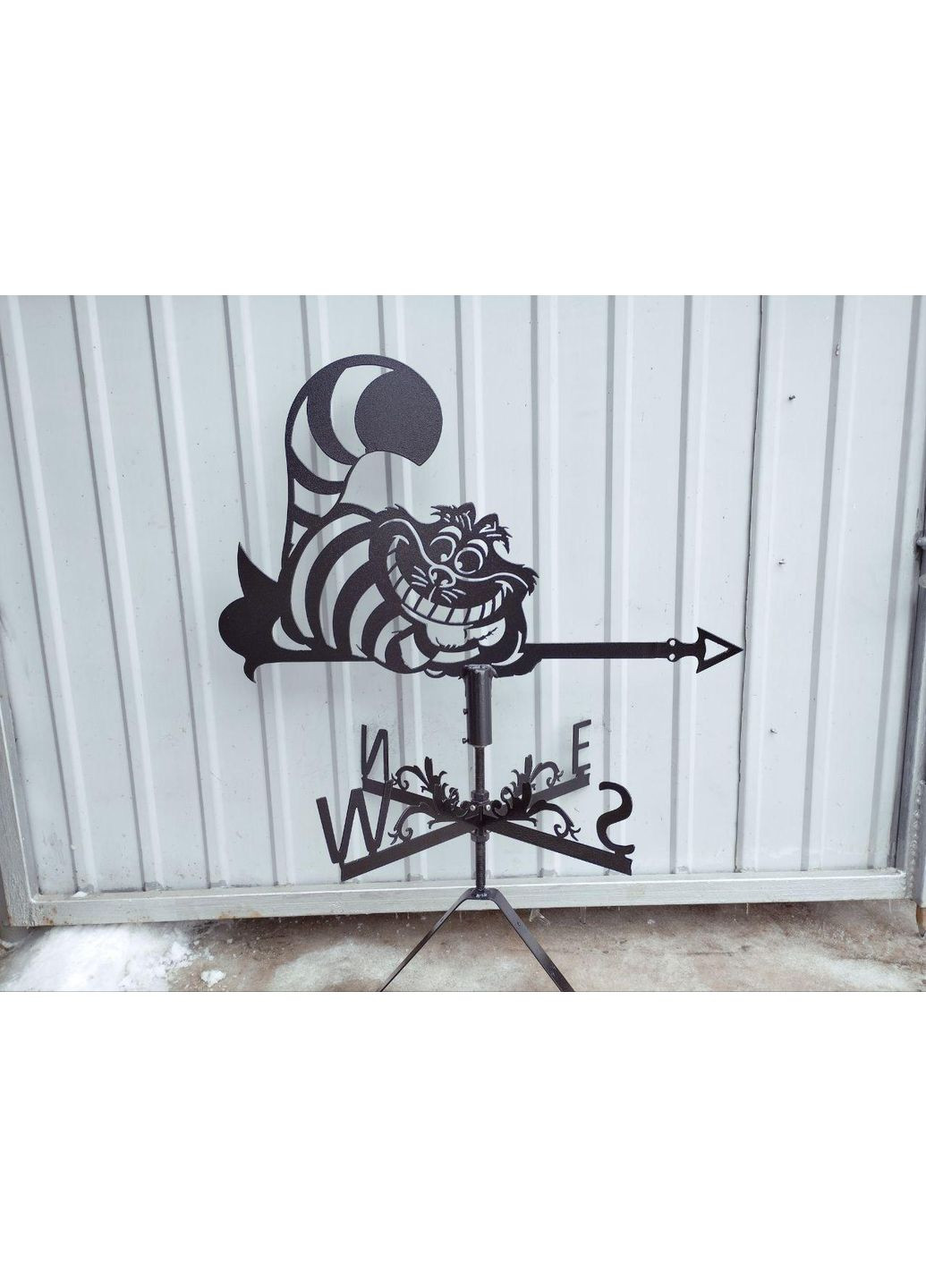 Флюгер на будинок Чеширський кіт з металу 2 мм, флюгер на дах No Brand (368896333)