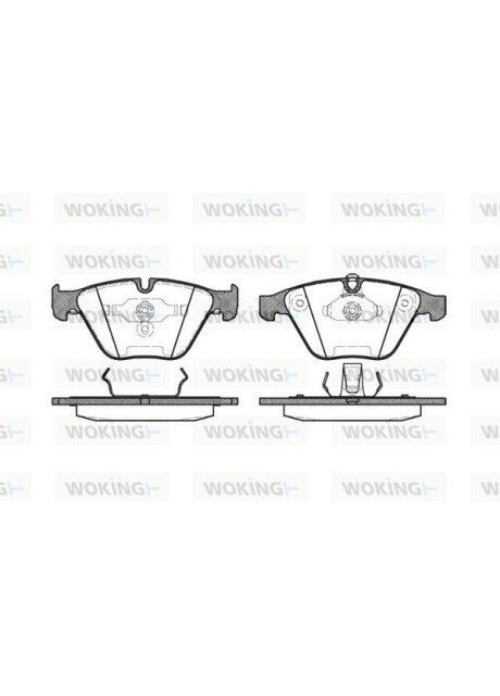 Тормозной колодки диск. перед. (выр-во Remsa) BMW 5e60 7e65 3e90 (P9573.00) Woking (364977360)