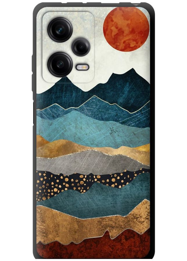 TPU чорний чохол 'Захід гори' для Endorphone Xiaomi Redmi Note 12 Pro 5G (278053562)