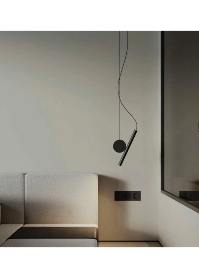 Люстра світлодіодна підвісна LED світильник для квартири на стелю ледве 26579 Чорний 33-188х12х30 см. Sunnysky (324396669)