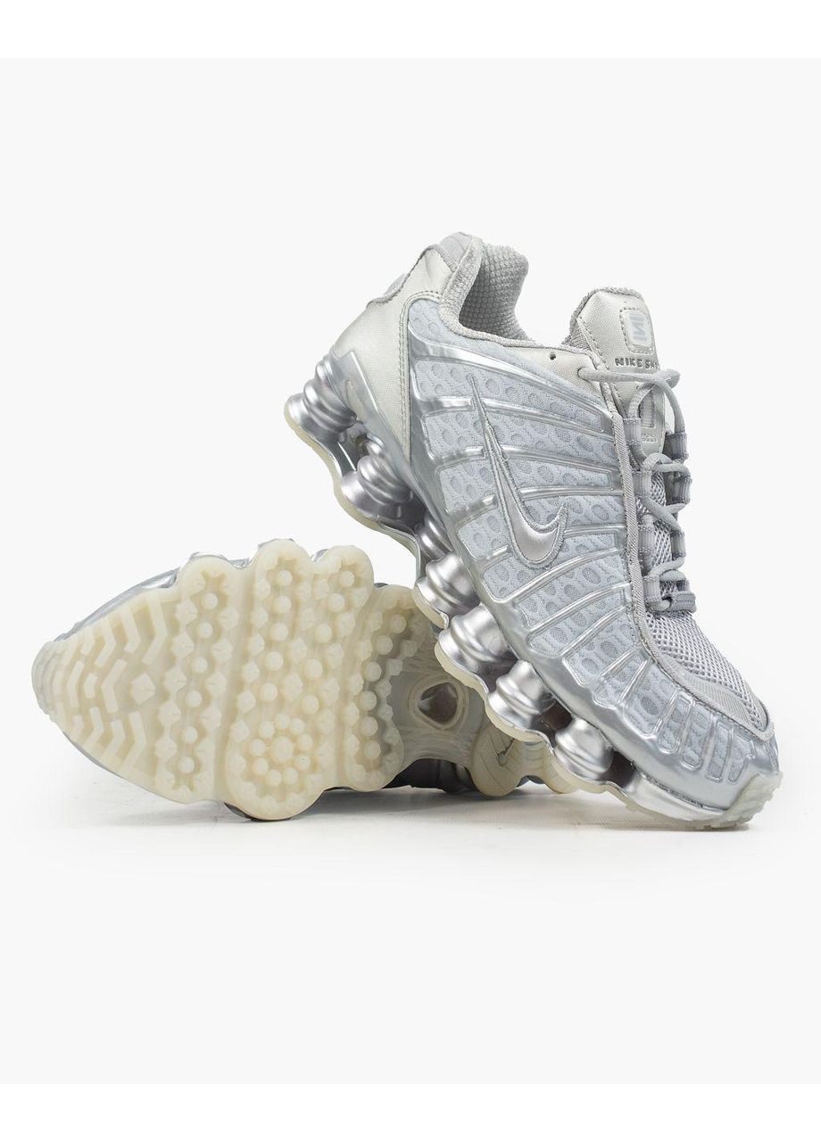 Серебряные демисезонные кроссовки мужские nike shox silver найк шокс No Brand