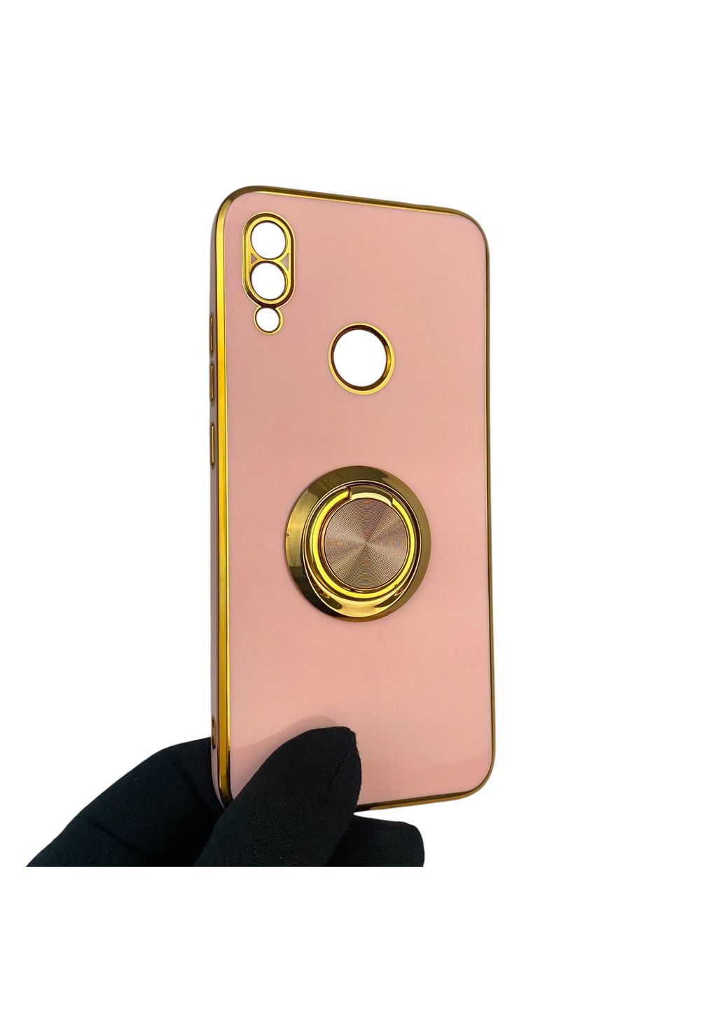 Чехол для Redmi Note 7 с кольцом-подставкой с золотой окантовкой на редми нот 7 пудровый gs1 Xiaomi (366233441)