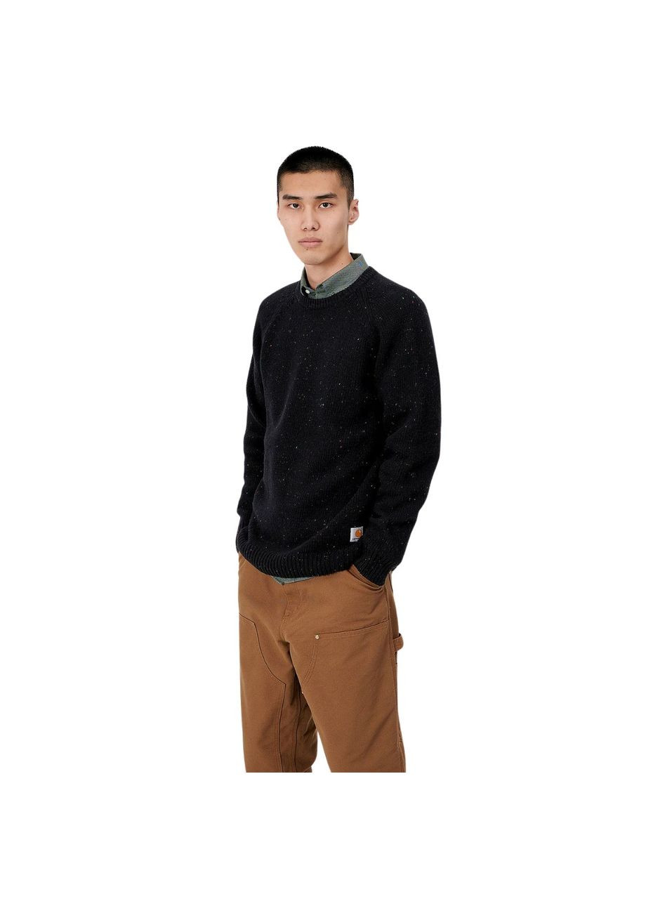 Чорний демісезонний светр wip anglistic sweater i010977 speckled black Carhartt
