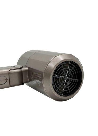 Фен для сушіння волосся CB-2315 мережевий дорожній фен складна ручка 3000 Вт Сірий Crownberg (330243141)