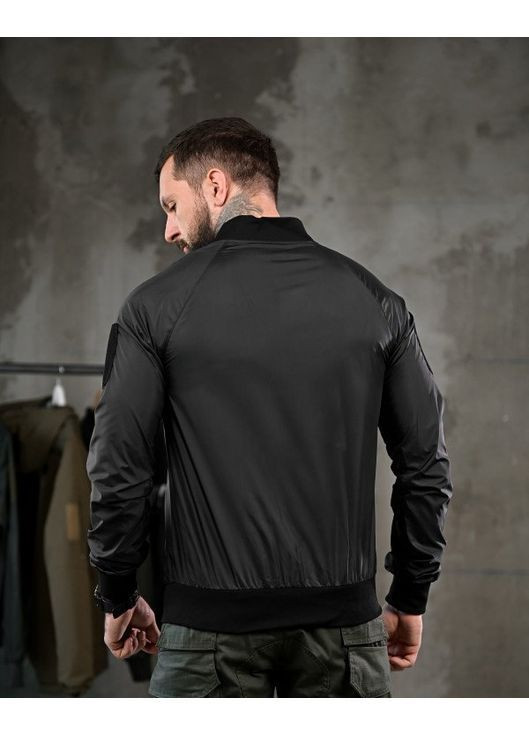 Тактична чоловіча демісезонна вітрівка чорна No Brand (362419402)