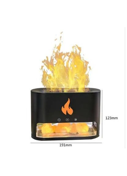 Увлажнитель воздуха с ночником/соляной лампой 3в1 Черный Flame 101 (303835200)