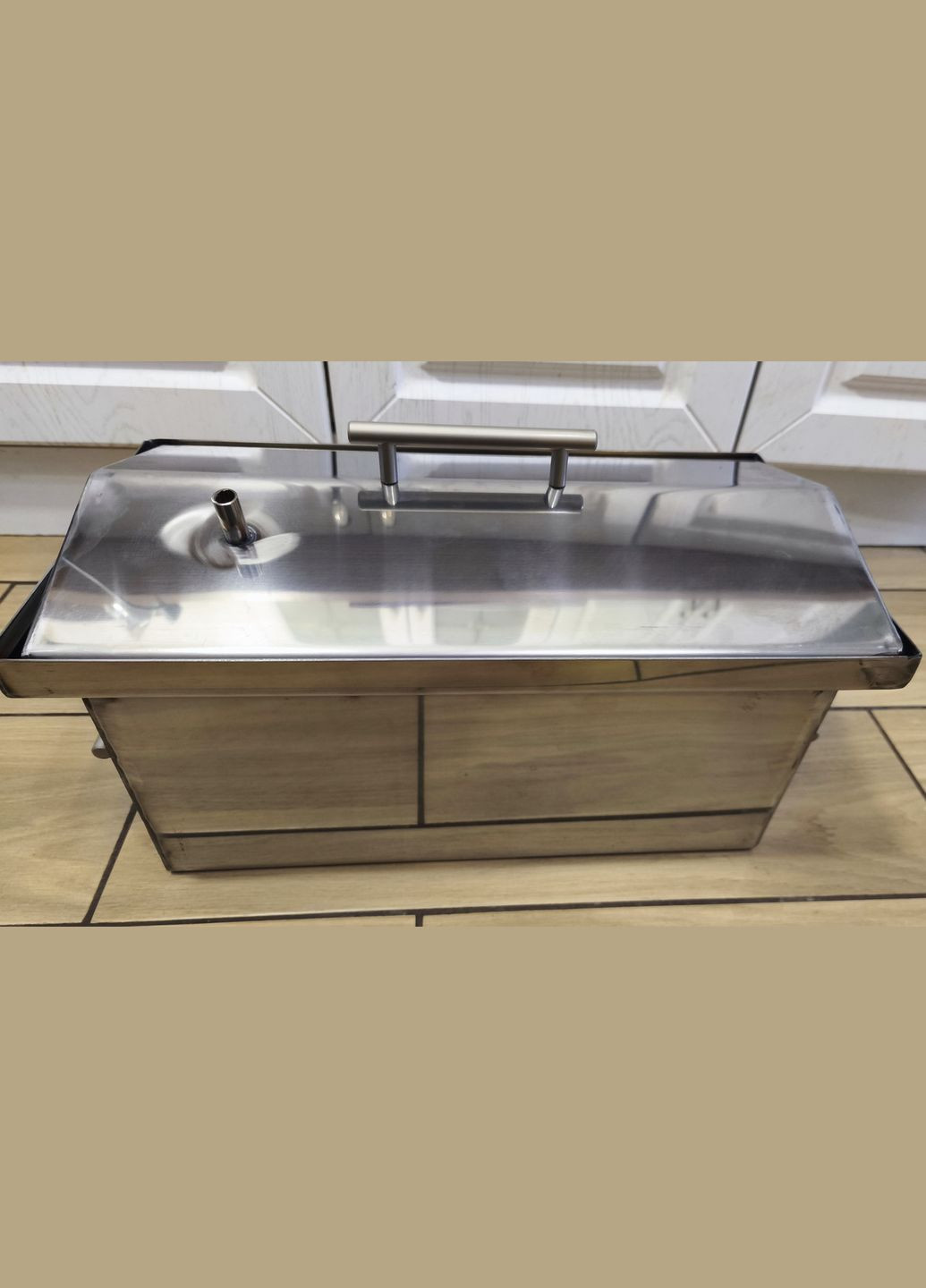 Коптильня гарячого копчення з нержавійки 1,5 мм 50/30/33см. Коптильня з гідрозатвором для дому No Brand (319663961)