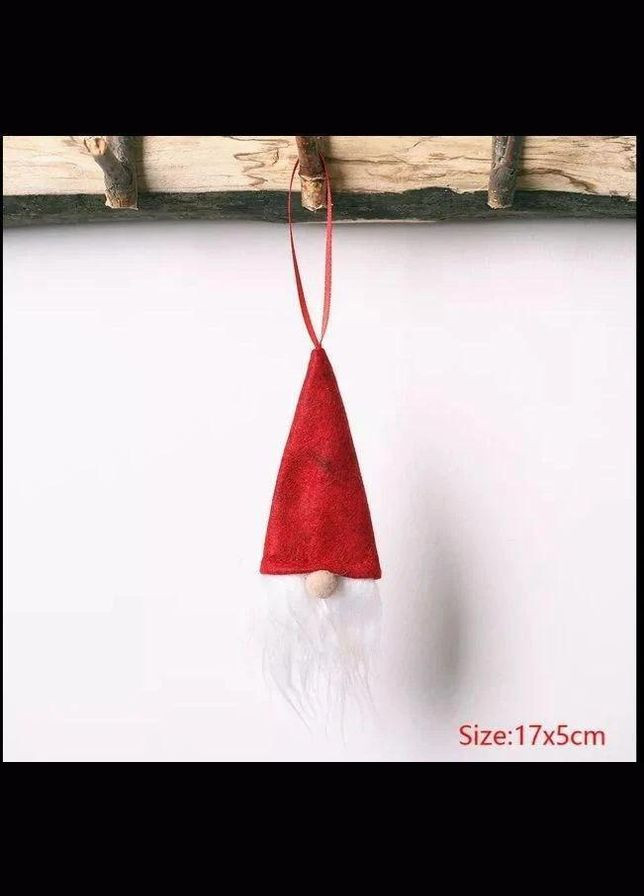 Набор рождественских украшений-шапок 3 шт, декор на елку, 17×5 см, яркий текстильный декор для дома No Brand (342098996)