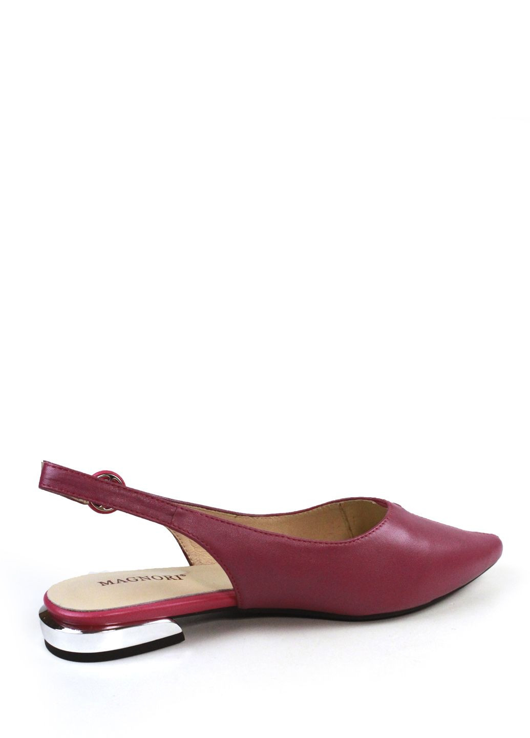 Фуксия мюли Magnori на низком каблуке
