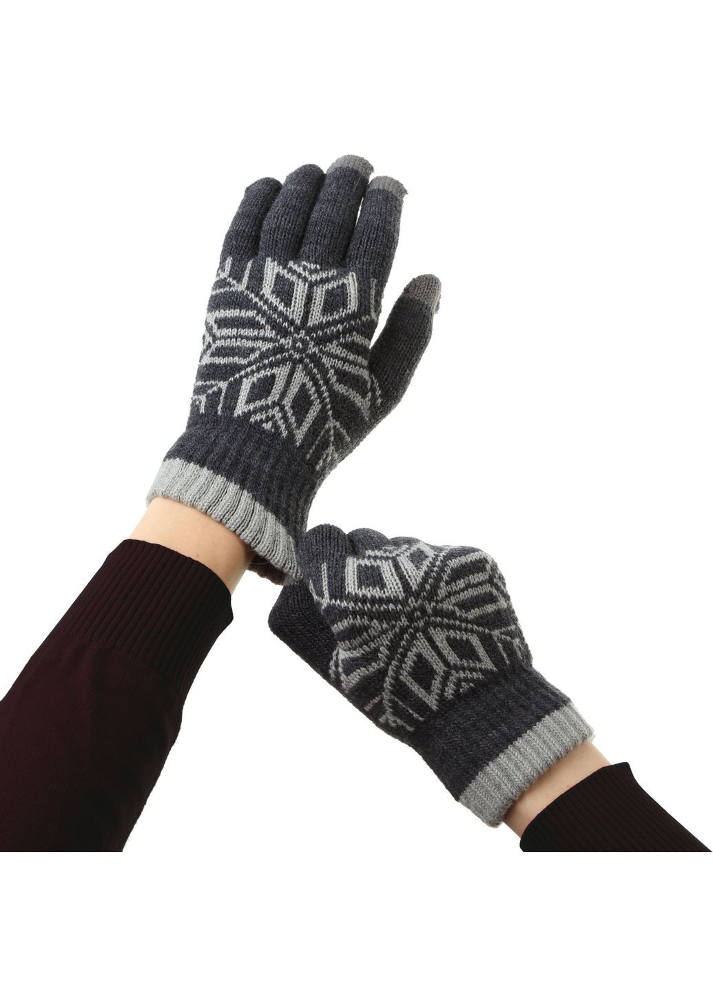 Рукавички Touch Gloves Snowflake с орнаментом light grey (ARM59995) ArmorStandart (280438863)