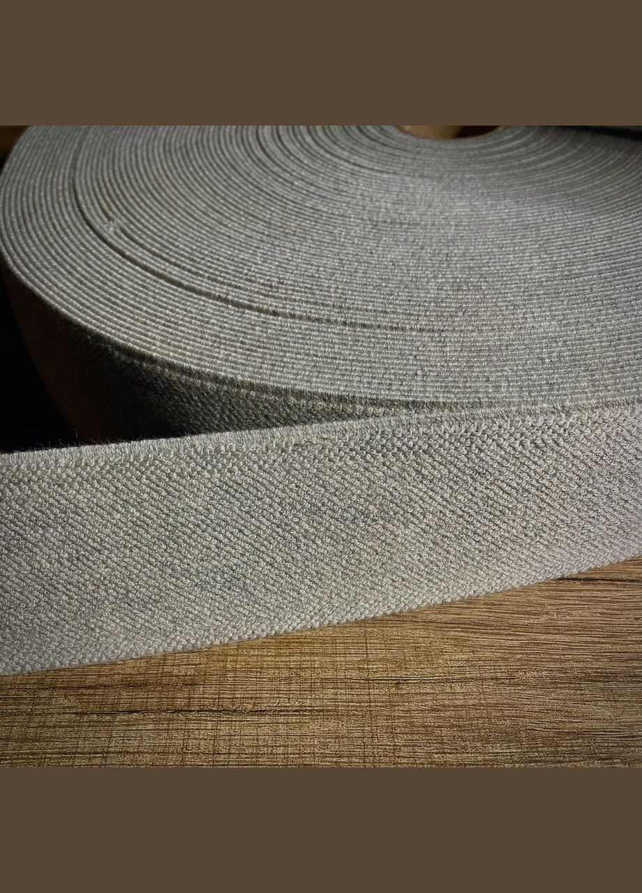 Гумка для одягу 50 мм, гумка поясна декоративна серая Німеччина пог. м. No Brand (329743640)