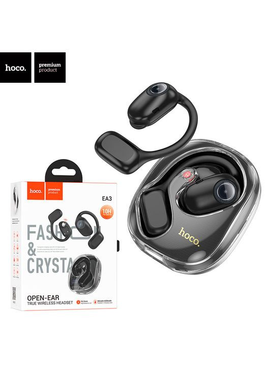 Bluetooth наушники с микрофоном Hoco EA3 черные No Brand (354705447)