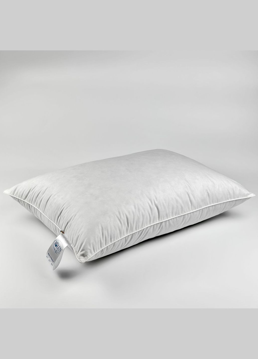 Подушка пухова полегшена з сірим пухом 50х70 см 100% пуху (50701NG) Iglen (282313312)
