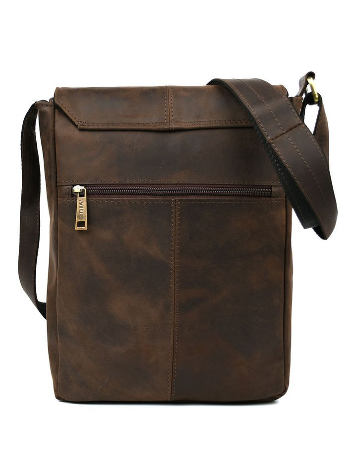 Мужская сумка кожаная А4 через коричневое плечо RC-1501-3md crazy horse TARWA (368859904)
