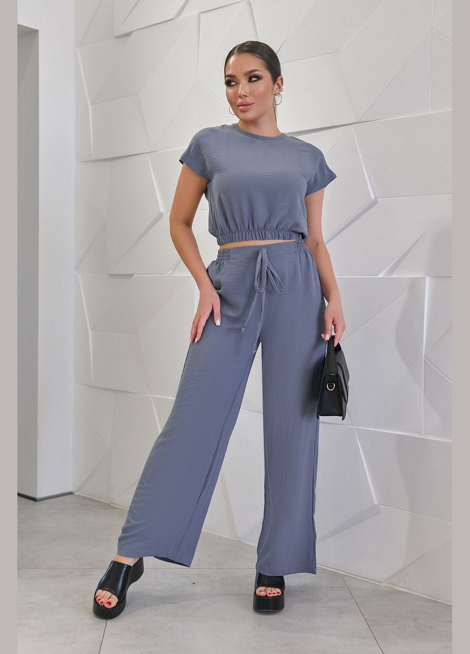 Летний женский костюм из жатки Fashion Girl (301064814)