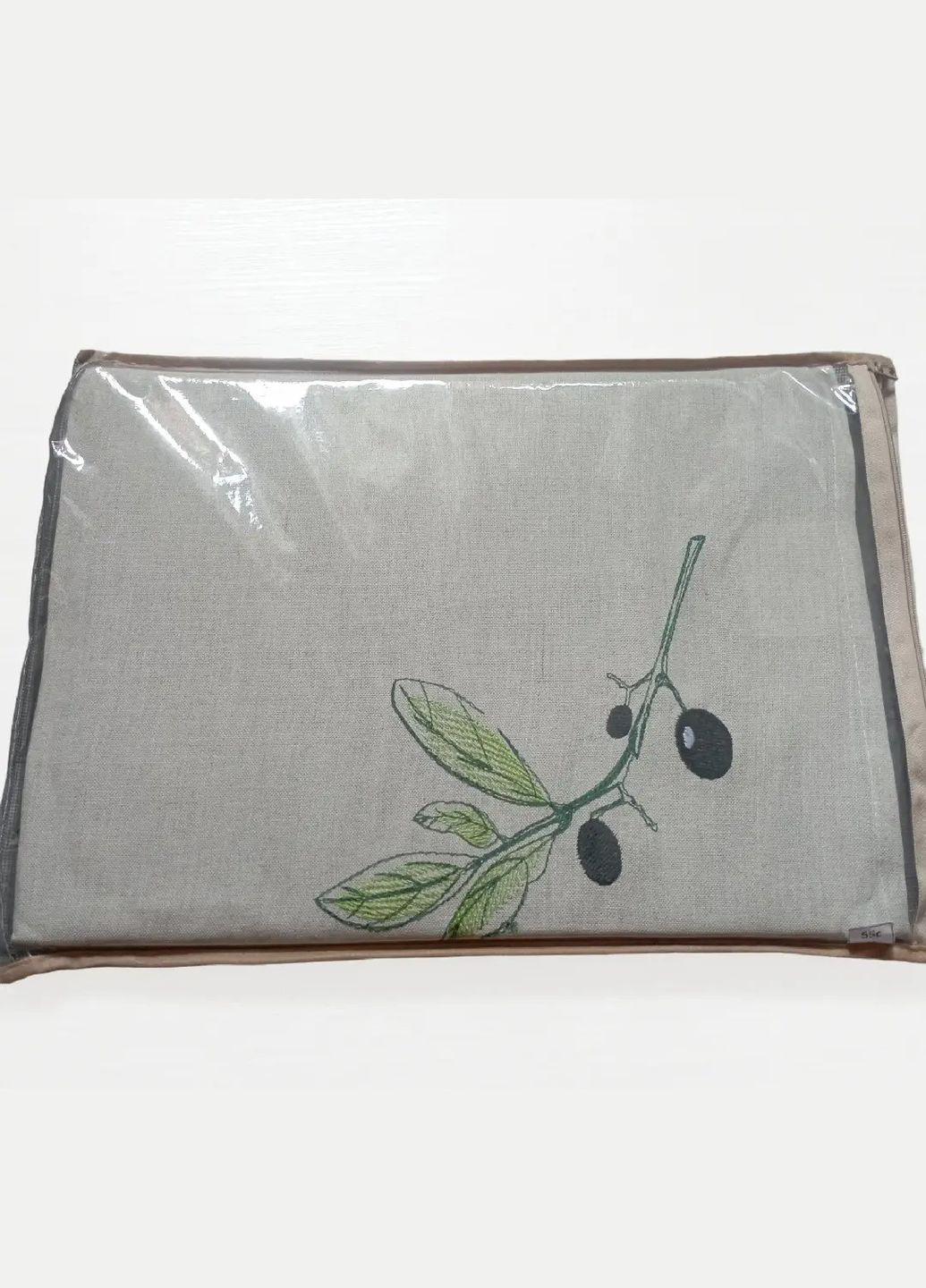 Скатертина напівльон з вишивкою оливки 150х150 см Ярослав (314922928)