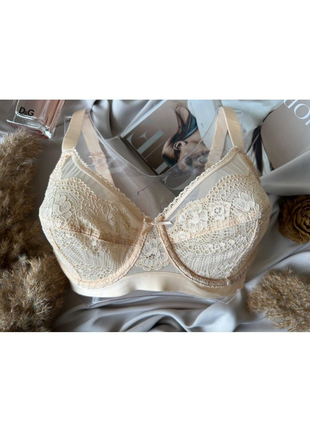 Бежевый бежевый лифчик без поролона Acousma