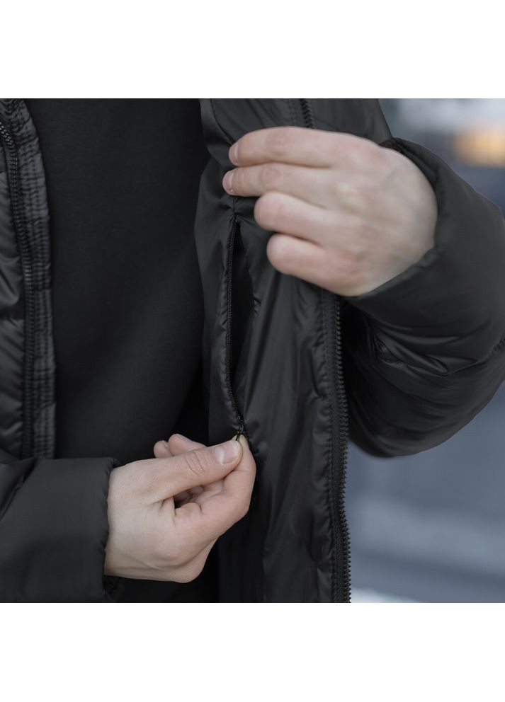 Чорна зимня куртка bubble gum чорний Pobedov